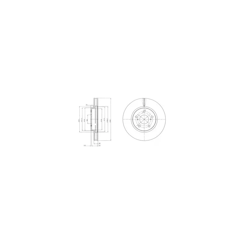Jeu de 2 disques de frein avant DELPHI BG4139C