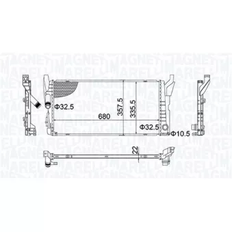 Radiateur, refroidissement du moteur MAGNETI MARELLI