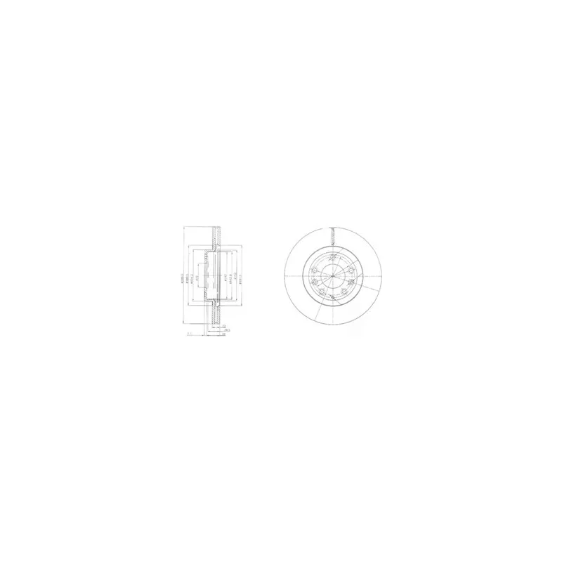 Jeu de 2 disques de frein avant DELPHI BG4141
