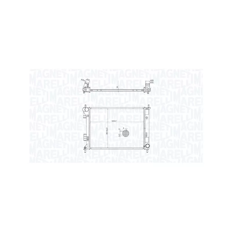 Radiateur, refroidissement du moteur MAGNETI MARELLI 350213204400
