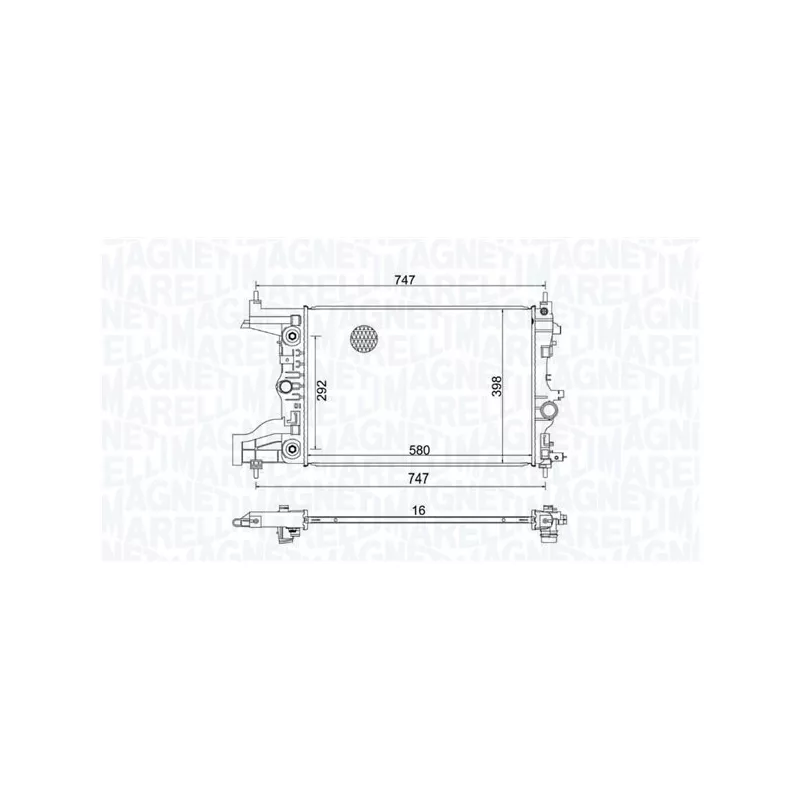 Radiateur, refroidissement du moteur MAGNETI MARELLI 350213206100