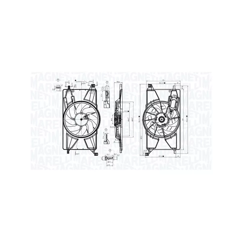 Ventilateur, refroidissement du moteur MAGNETI MARELLI 069422834010