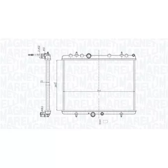 Radiateur, refroidissement du moteur MAGNETI MARELLI 350213209600
