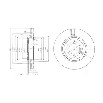 Jeu de 2 disques de frein avant DELPHI BG4146