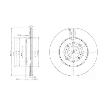 Jeu de 2 disques de frein avant DELPHI BG4148