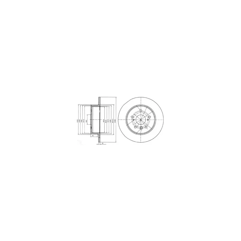 Jeu de 2 disques de frein arrière DELPHI BG4156