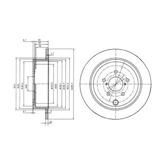 Jeu de 2 disques de frein arrière DELPHI BG4158