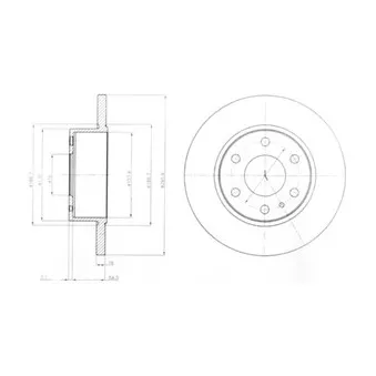 Jeu de 2 disques de frein arrière DELPHI BG4164