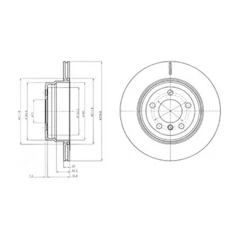 Jeu de 2 disques de frein arrière DELPHI BG4168