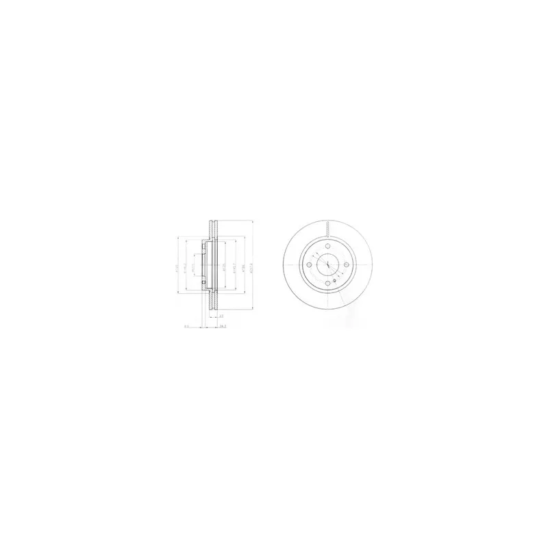 Jeu de 2 disques de frein avant DELPHI BG4170