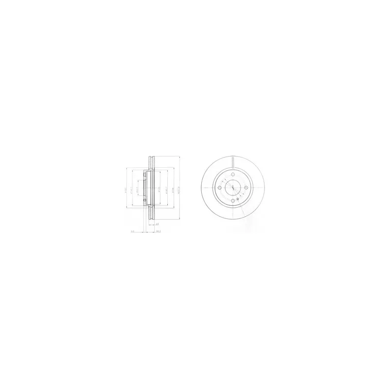 Jeu de 2 disques de frein avant DELPHI BG4170C