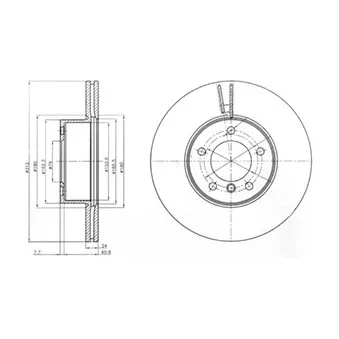 Disque de frein avant (à l'unité) DELPHI BG4172