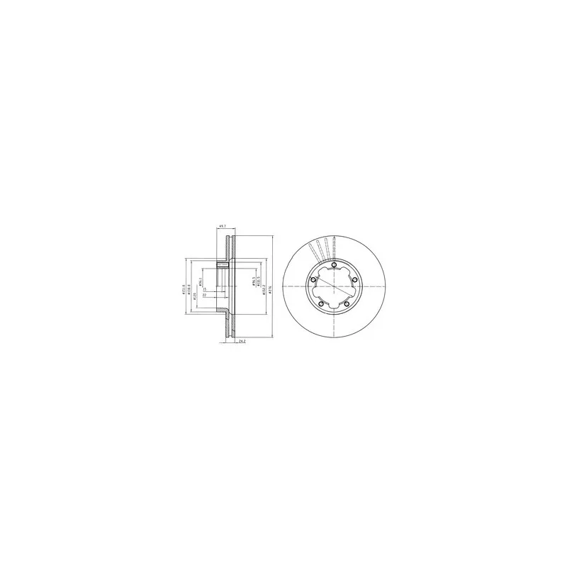 Jeu de 2 disques de frein avant DELPHI BG4173
