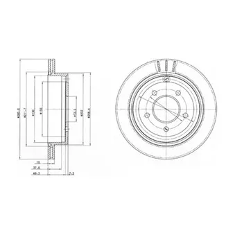Jeu de 2 disques de frein arrière DELPHI