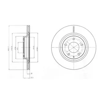 Jeu de 2 disques de frein arrière DELPHI