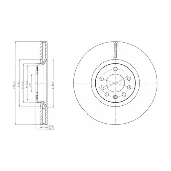 Jeu de 2 disques de frein avant DELPHI BG4185C