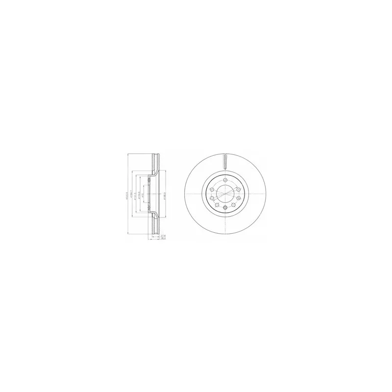 Jeu de 2 disques de frein avant DELPHI BG4185C