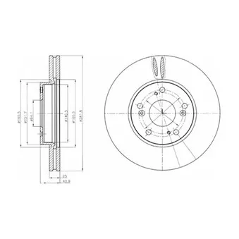 Jeu de 2 disques de frein avant DELPHI BG4186