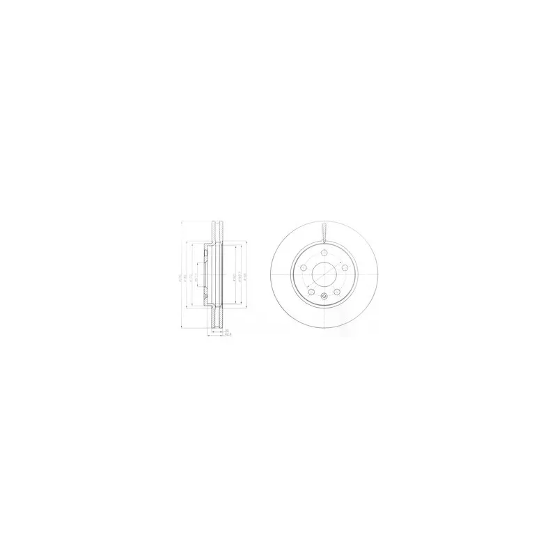 Jeu de 2 disques de frein avant DELPHI BG4187C