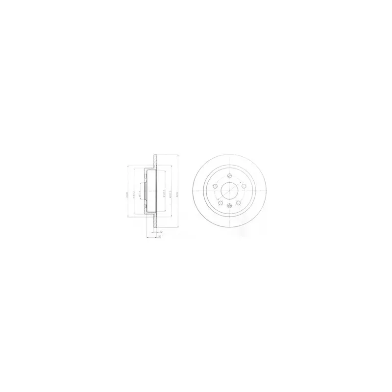 Jeu de 2 disques de frein arrière DELPHI BG4188