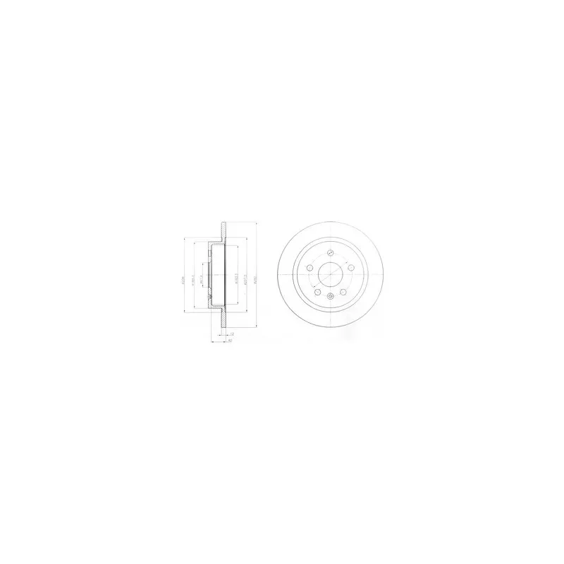 Jeu de 2 disques de frein arrière DELPHI BG4188C
