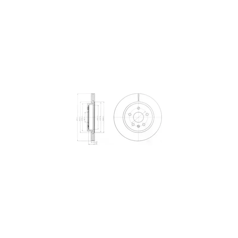 Jeu de 2 disques de frein arrière DELPHI BG4190