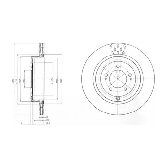 Jeu de 2 disques de frein arrière DELPHI BG4204C