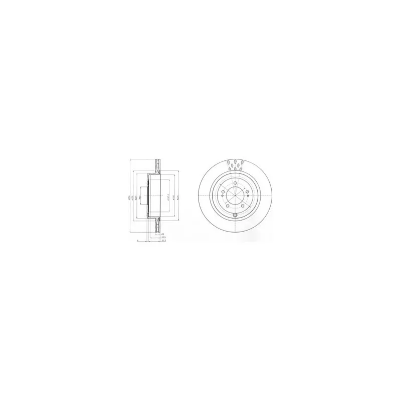 Jeu de 2 disques de frein arrière DELPHI BG4204C
