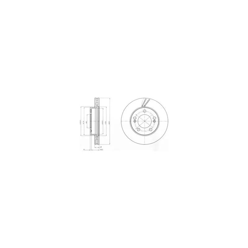 Jeu de 2 disques de frein avant DELPHI BG4206
