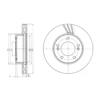 Jeu de 2 disques de frein avant DELPHI BG4207