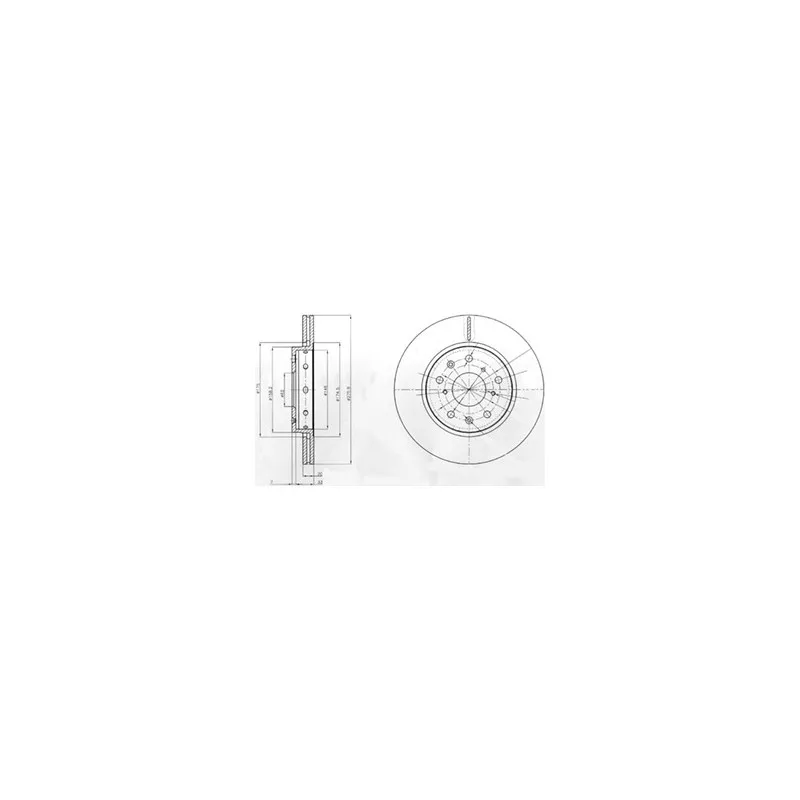 Jeu de 2 disques de frein avant DELPHI BG4208