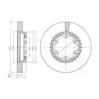 Jeu de 2 disques de frein avant DELPHI BG4210