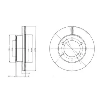 Jeu de 2 disques de frein avant DELPHI BG4211
