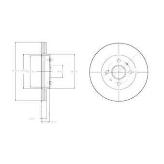 Jeu de 2 disques de frein avant DELPHI BG4213