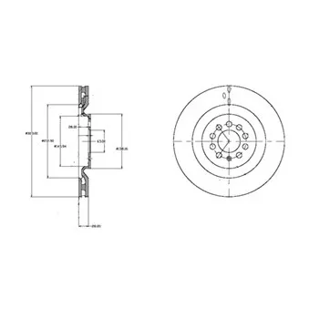 Jeu de 2 disques de frein avant DELPHI BG4219