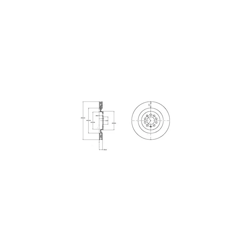 Jeu de 2 disques de frein avant DELPHI BG4219