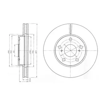 Jeu de 2 disques de frein avant DELPHI BG4234