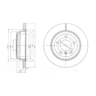 Jeu de 2 disques de frein arrière DELPHI BG4243