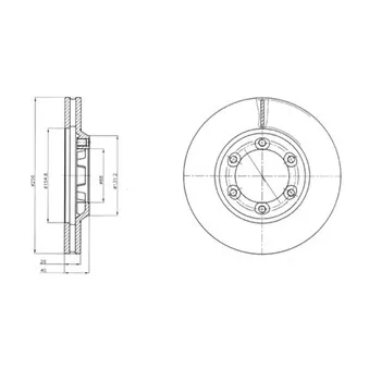 Jeu de 2 disques de frein avant DELPHI