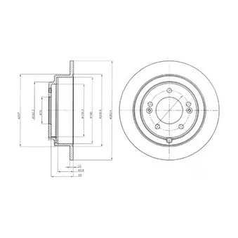 Jeu de 2 disques de frein arrière DELPHI
