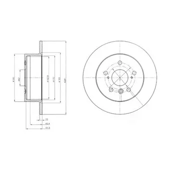 Jeu de 2 disques de frein arrière DELPHI