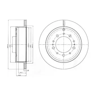 Jeu de 2 disques de frein arrière DELPHI