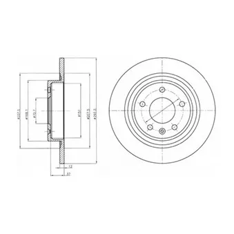 Jeu de 2 disques de frein avant DELPHI BG4279
