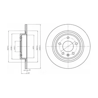 Jeu de 2 disques de frein avant DELPHI BG4279C