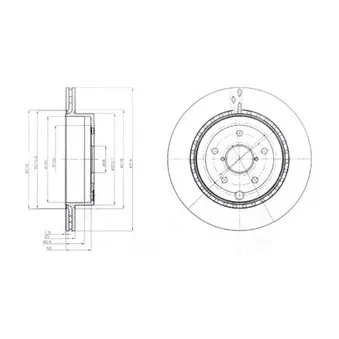 Jeu de 2 disques de frein arrière DELPHI BG4287