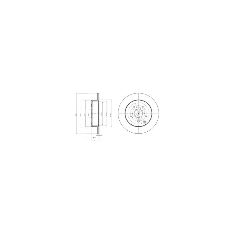 Jeu de 2 disques de frein arrière DELPHI BG4291