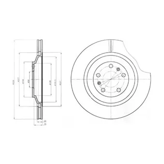 Jeu de 2 disques de frein arrière DELPHI BG4292