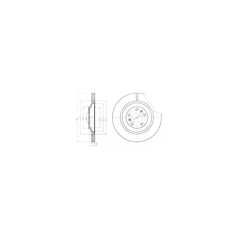 Jeu de 2 disques de frein arrière DELPHI BG4292