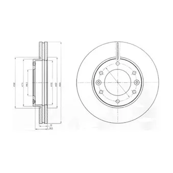 Jeu de 2 disques de frein avant DELPHI BG4296