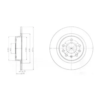 Jeu de 2 disques de frein arrière DELPHI BG4300